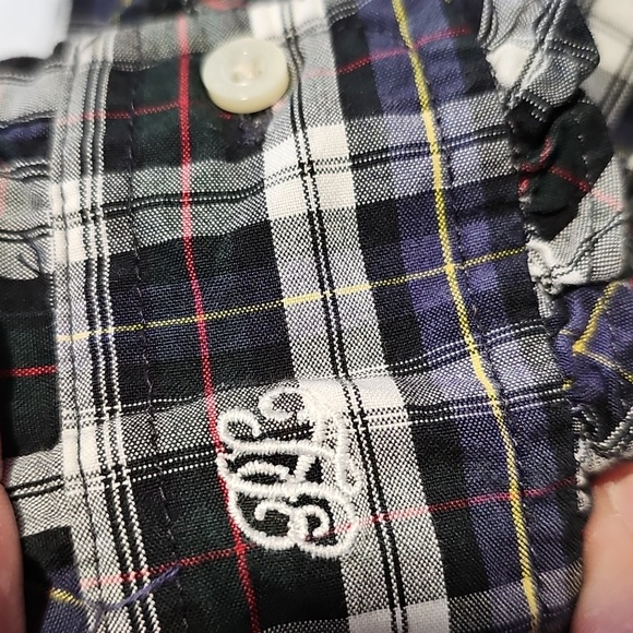 Ralph Lauren Blue Label Girl Sz 5 Navy Skirt Matching Button Up Ruffle Plaid Top - Picture 12 of 12
